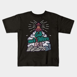 Gib mir Meer Leuchtturm mit Möwen Kids T-Shirt